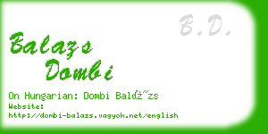 balazs dombi business card